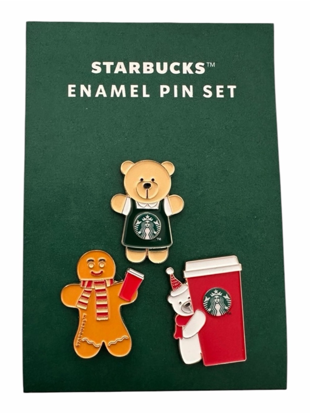 Starbucks NWT Holiday Enamel Pin Set